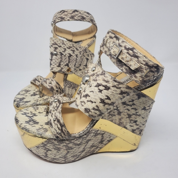 Jimmy Choo Snakeskin Wedges - Picture 3 of 7
